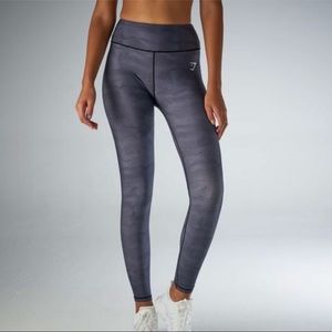 Gymshark Geometric Leggings Charcoal